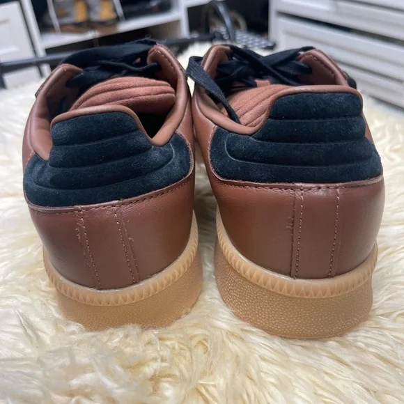 Adidas Brown and White Sneakers with Signature Stripes - Picture 8 of 10